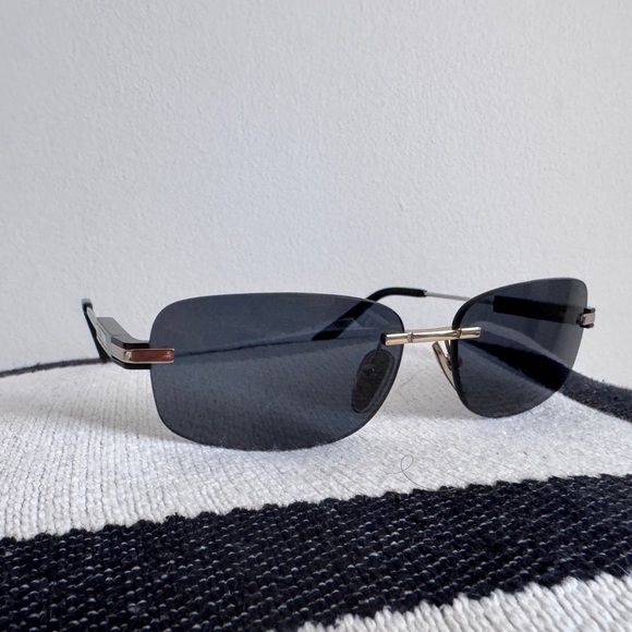 Prada Sunglasses PR68ZS ZVN09T 60mm Pale Gold / Dark Grey Lens - Picture 1 of 10
